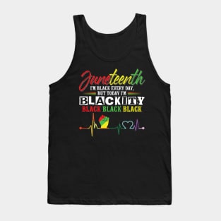 Juneteenth Blackity Heartbeat Black History African America Tank Top
